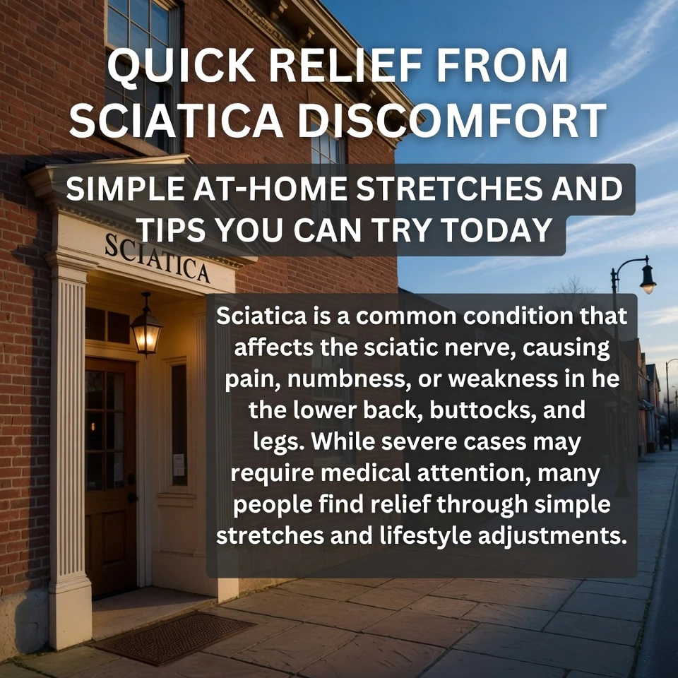 Quick Relief from Sciatica Discomfort: Simple At-Home Stretches and Tips You Can Try Today
